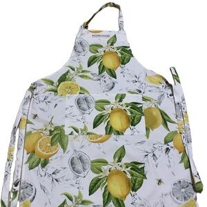 Williams Sonoma Apron with Citrus and Leaf Design